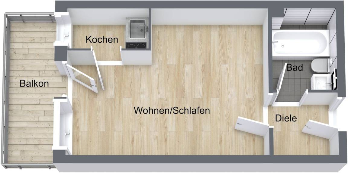 Untersendling Apartment | 32 m² Apartment ∙ 2 guests