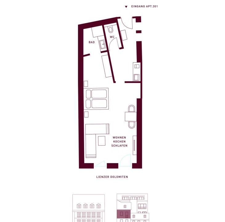 Lienz Apartment | 60 m² Apartment ∙ 1 bedroom ∙ 3 guests