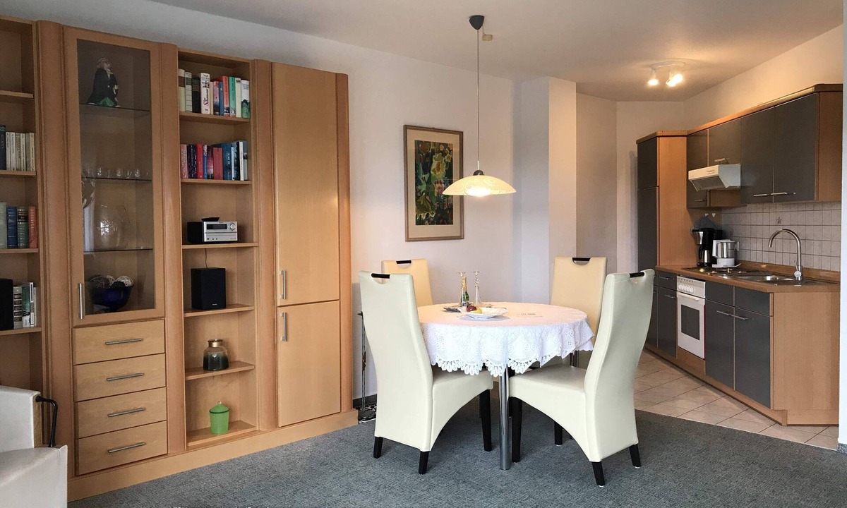 Bad Bocklet Apartment | Bright apartment (68 sqm) for up to 4 people with terrace and view over the Saale valley