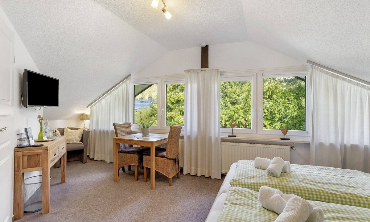 Moehnesee Apartment | Doppelzimmer waldblick ca. 20qm dusche/wc