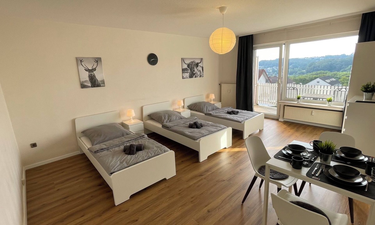 Luedenscheid Apartment | GNA01 - Large apartment with 7 beds, large kitchen, 2 balconies & parking lot