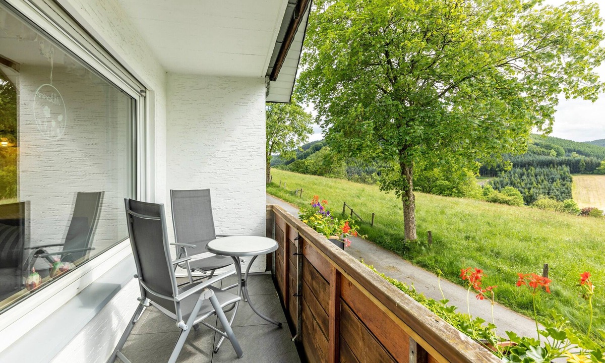 Oberhenneborn Apartment | Holiday Apartment Eulennest (46 sqm, 1 Bedroom for 4 Guests) with Balcony and Wi-Fi