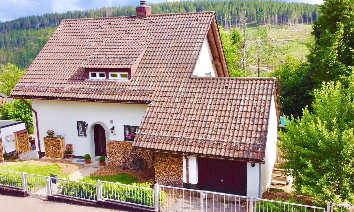 Falkau House | Holiday Home Feldberg in the Black Forest with Mountain View, Shared Terrace & Wi-Fi
