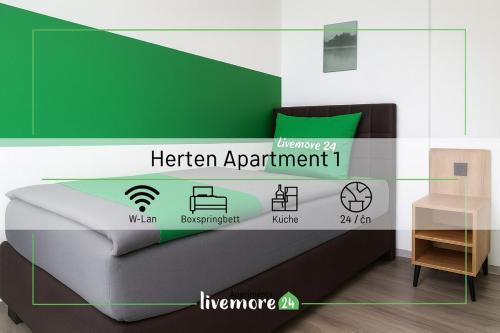 Herten Sudwest Apartment | Livemore24 - Apartment 1 in Herten WLAN - Smart-TV - 24-7 Check-in und Küche