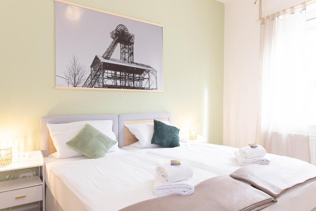 Hamm Apartment | Modernes Apartment am Park ruhig, komfortabel, Handtücher, Bettwäsche, MagentaTV