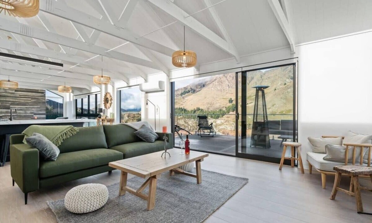 Arthur's Point House | Riverfront Chateau with Stunning Mountain Views