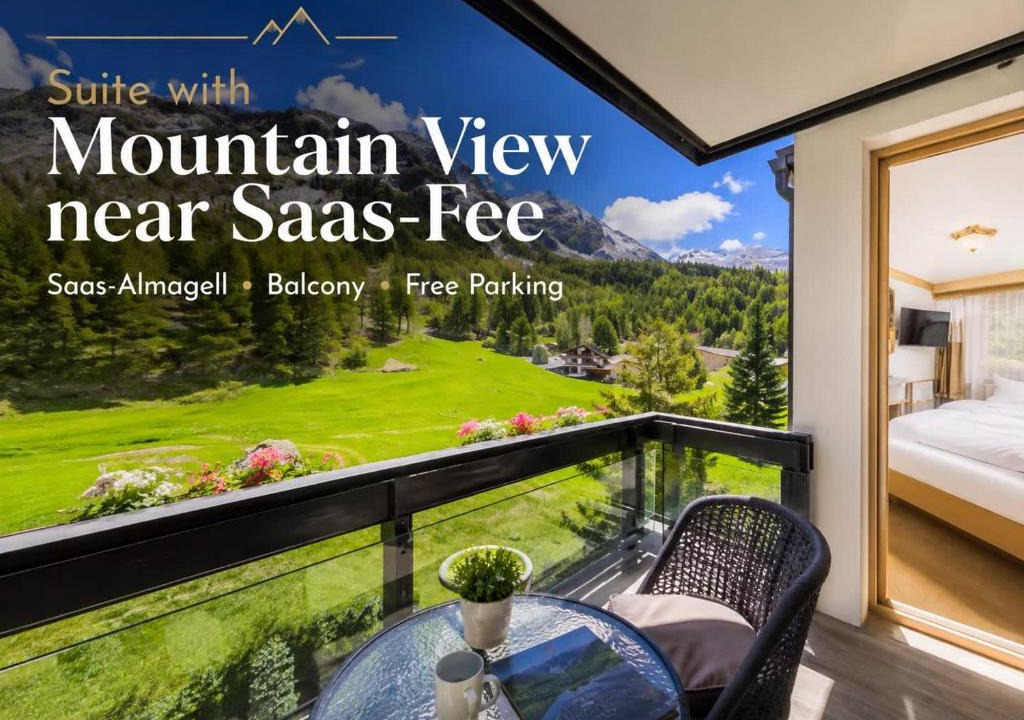 Saas Almagell Hotel | Suite with Mountain View near Saas-Fee