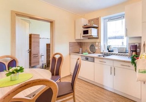 3-star vacation apartment Naabhofblick with cozy reading corner and view of the Naab