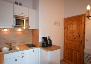 4. Fewo Fellhorn, 32 qm,1-2 Pers., 1 Wohn-Schlafraum mit Kochnische, Süd-Balkon