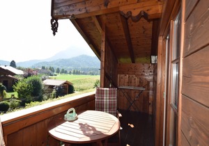 4. Fewo Fellhorn, 32 qm,1-2 Pers., 1 Wohn-Schlafraum mit Kochnische, Süd-Balkon