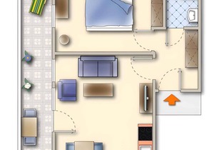 40 m² Apartment ∙ 1 bedroom ∙ 2 guests