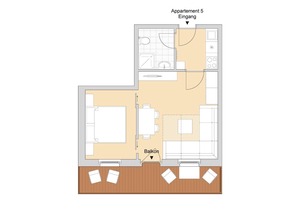 50 m² Apartment ∙ 2 bedrooms ∙ 5 guests