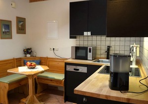 6. Fewo Hörndlwand, 38 qm, 1-2 Pers., 1 Schlafzimmer, 1 Wohnschlafraum, Süd-Terrasse