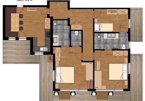 90 m² Apartment ∙ 2 bedrooms ∙ 6 guests