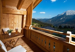 Almchalet Jagd-Stub'n, 1-6 Personen, 107 qm, Dusche/WC + Bad/WC, Balkon+Terrasse, TV, W-LAN, Wärmekabine, 3 Schlafzimmer