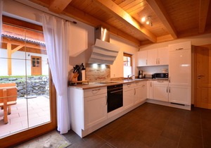 Detached vacation home with sauna, mountain and lake views in the vacation village on Lake Lechsee