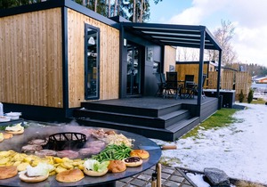 Smart mobile home on the lake with whirlpool (WA102)