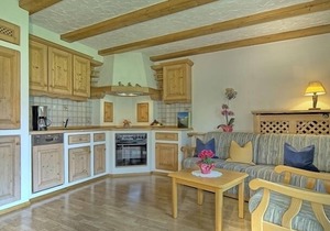 Vacation apartment Watzmann 1 for 1-2 persons, 50 sqm, bedroom, kitchen-living room and balcony