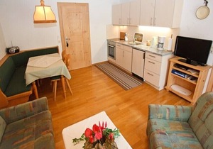 Vacation apartment 36 sqm, no. 1, covered terrace, kitchen, 1 living/bedroom, WLAN