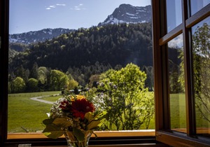 Watzmann, 1-4 Pers., ca. 70 qm, 2 Schlafzimmer, 2x Dusche/WC, Bauernstube, Küche, Balkon