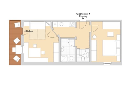 Mieders Apartment | 40 m² Apartment ∙ 2 bedrooms ∙ 4 guests