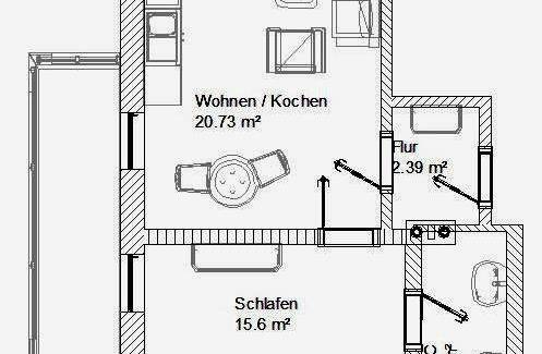 Bad Goegging Apartment | 48 m² Apartment ∙ 1 bedroom ∙ 3 guests