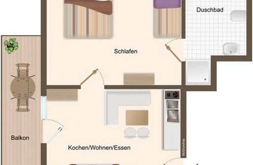 Habischried Apartment | 60 m² Apartment ∙ 1 bedroom ∙ 3 guests