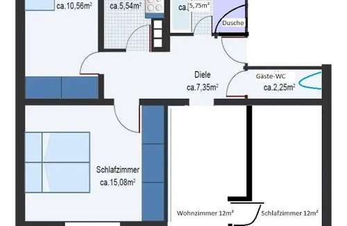 Munchen District Apartment | 75 m² Apartment ∙ 3 bedrooms ∙ 4 guests