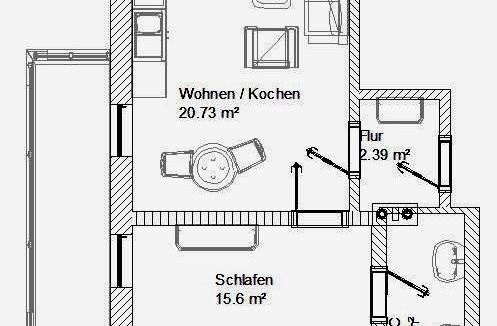 Bad Goegging Apartment | 48 m² Apartment ∙ 1 bedroom ∙ 3 guests