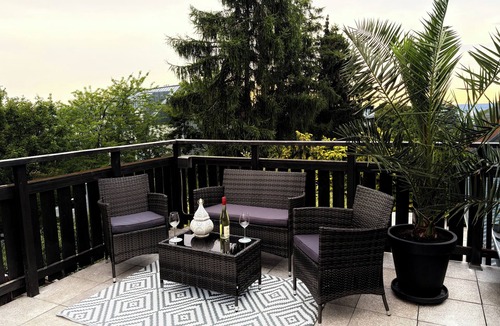 Leubnitz-Neuostra Apartment | 62m² junior suite with castle view and large roof terrace + free parking lot