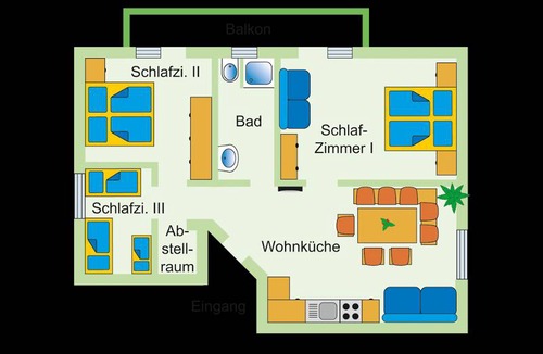 Maibrunn Apartment | 80 m² Apartment ∙ 3 bedrooms ∙ 6 guests