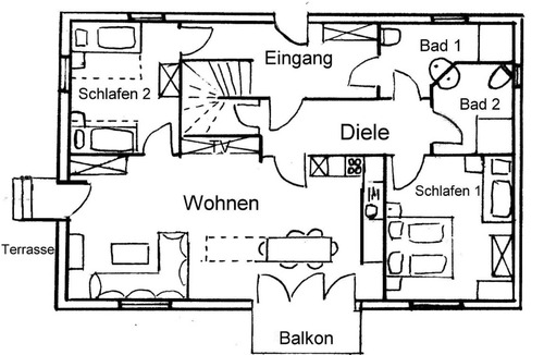 Sulzfeld Apartment | 90 m² Apartment ∙ 2 bedrooms ∙ 7 guests