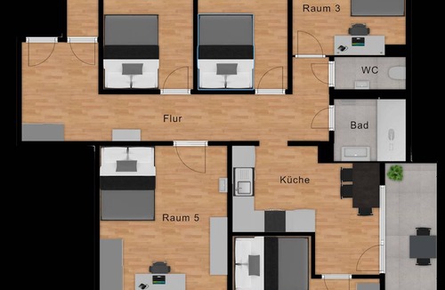 Ramersdorf - Perlach Resort | 95 m² Private room ∙ 1 bedroom ∙ 1 guest