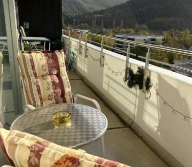 Bad Reichenhall Apartment | 98, Bergblick, 2 Schlafzimmer, Dusche , WC, Küche, Wohnzimmer