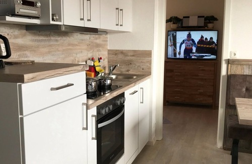 Ettenhausen Apartment | AlpenKastl for 1-3 persons 40 square meters, living room/kitchen, bedroom, shower/WC, balcony, WLAN