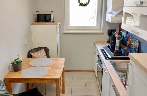 Reinhardtsdorf-Schoena Apartment | Apartment 'Am Hochwald' with Mountain View, Private Terrace and Wi-Fi