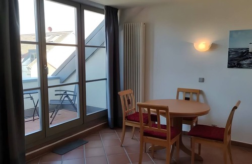 Mellenthin Apartment | Apartment 'WE6 Ferienwohnung Seeadler' Balcony with View of the Achterwasser