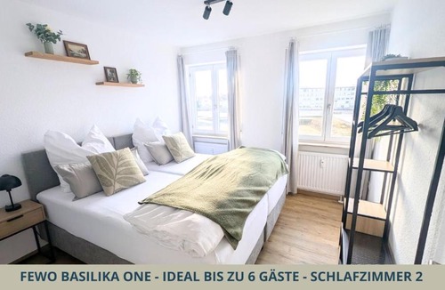 Weingarten Apartment | BasilikaOne, FEWO für bis zu 6 Pers mit 2 Schlafzi, Balkon und Tiefgaragenstellplatz