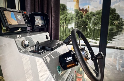 Ostorf Boat Rental | Boat 'Cosy Hannah Führerscheinfrei' with Private Terrace