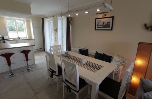 Monchgut-Granitz Apartment | Boddenblick terrace with water view 100m to the marina - Landhaus Gager 100 m