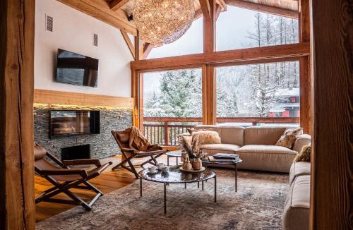 Les Praz-de-Chamonix Ski Chalet | Chalet Bonami 450 m2 salle cinema jacuzzi hammam