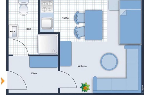 Unterallgau Apartment | Einfach möblierte 1-Zimmer Wohnung in Bad Wörishofen