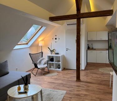 Hagen Apartment | Exquisites Loft mit Schloß Blick für 5 Personen