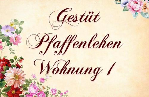 Winkl Apartment | Ferienwohnung 1 Gestüt Pfaffenlehen