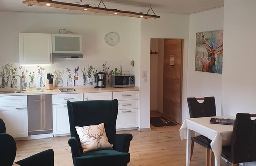 Anzenbach Apartment | Ferienwohnung 4, 1 Schlafzimmer, 1 Wohn-esszimmer mit Küche, Du-wc