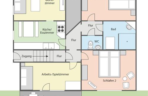 Kirchenlamitz Apartment | Ferienwohnung Blütentraum