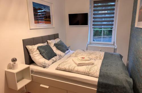 Krippen Apartment | Ferienwohnung Lucy - Moderne Ferienwohnung mit kostenlosem Parkplatz, Terrasse, nahe Bad Schandau und Malerweg