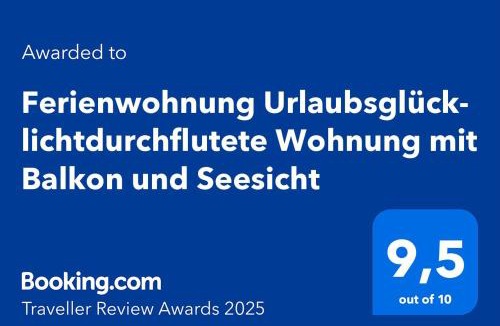 Insel Apartment | Ferienwohnung Urlaubsglück- lichtdurchflutete Wohnung mit Balkon und Seesicht