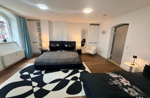 Steintor-Vorstadt Apartment | Ferienwohnung Villa Historica 250qm mit Garten, Dart, Tischkicker, Parkplatz, free Wifi