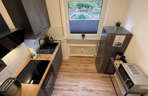 Luedenscheid Apartment | GNA02.02 - Apartment with 4 beds, modern kitchen, balcony & parking space